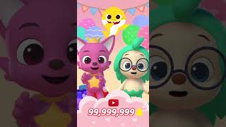 💖100Mil Subscribers on Pinkfong, Baby Shark and Hogi Channels Altogether! #shorts #100M #pinkfong