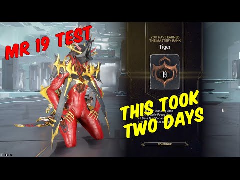 I failed this test two days in a row. Warframe Mastery Rank 19 test