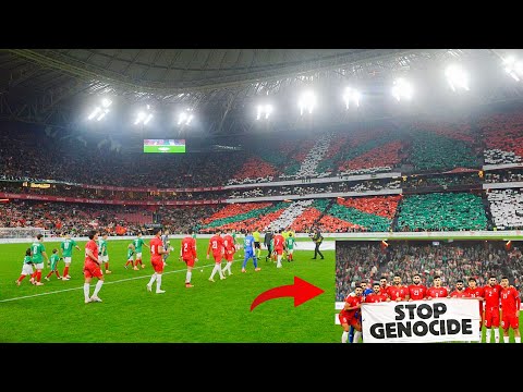 euskadi palestina (3-0) Fans displayed solidarity with Palestine | Basque Country vs Palestine