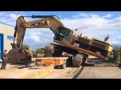 Transporting The Caterpillar 385B Excavator - Fasoulas Heavy Transports