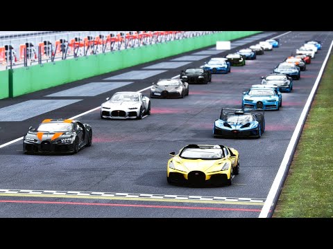 Bugatti Mistral vs All Bugatti Hypercars at Imola GP