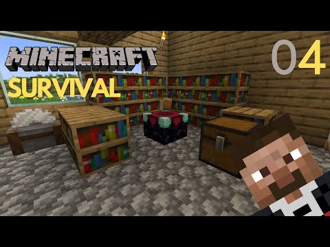 Minecraft Survival EP 4 - Enchantments and Spooky Surprises!