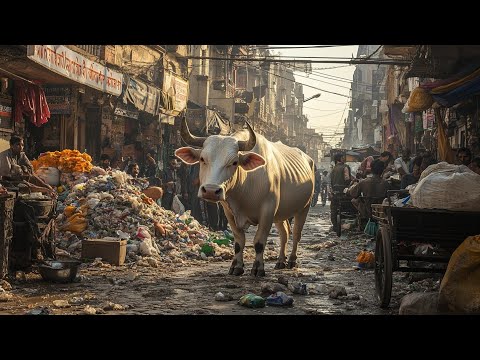 🇮🇳🐄🐐 INDIA'S SLUM BURIED IN GARBAGE. I FOUND A CITY OF TRASH IN THE MIDDLE OF MUMBAI! 4K HDR