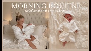 NEWBORN MORNING ROUTINE | realistic morning with my newborn baby 👶🏼