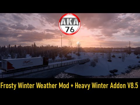 -114 ETS2 1.41 Frosty Winter Weather Mod + Heavy Winter Addon V8.5