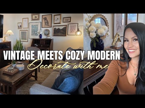 Vintage Meets Cozy Modern room makeover | Decorate With Me | Budget-Friendly Home Styling