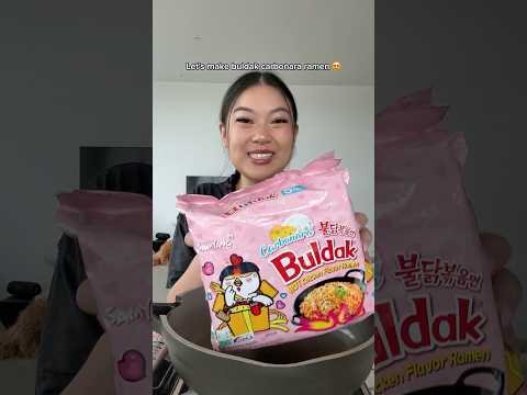 Let’s make buldak carbonara ramen 🍜
