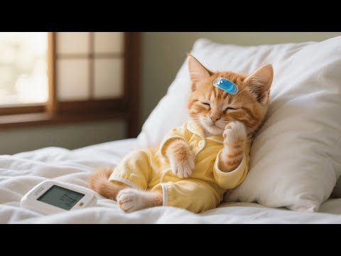Ginger Kitten Had a Fever While Mama Cat Was Away — But She Knew How to Care for Herself 🐱🌡️