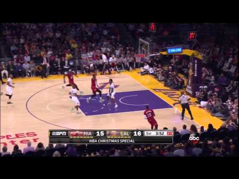 LeBron James Delivers 2 NASTY Dunks on Lakers Christmas Day 2013