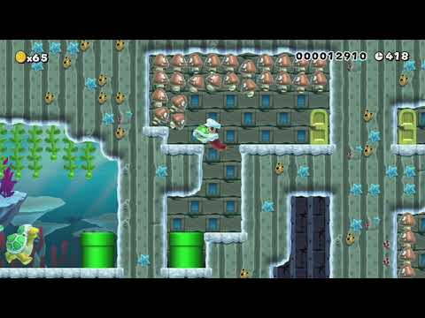 Fart Fart Falls by assmonkey - Super Mario Maker - No Commentary 1bm