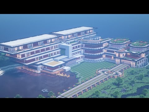 FlyingCow - Minecraft: Modern Mega Mansion Tutorial | Freestyle Build (#2) Pt. 1