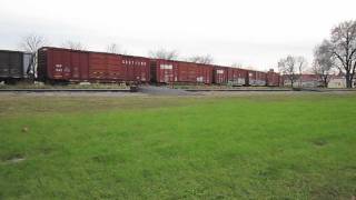 preview picture of video 'NS train H06 at Geneva, NY 11-19-11'