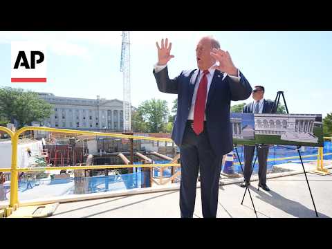 Video Thumbnail: Trump shows reporters the White House ballroom construction site