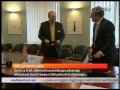 Ambassador Michael C Polt And Minister Parts Sign Oil Shale MOU Courtesy Of ETV