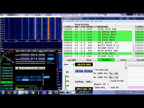 FT8 Digital mode decoding on 10 meter band 28074 Khz Shortwave