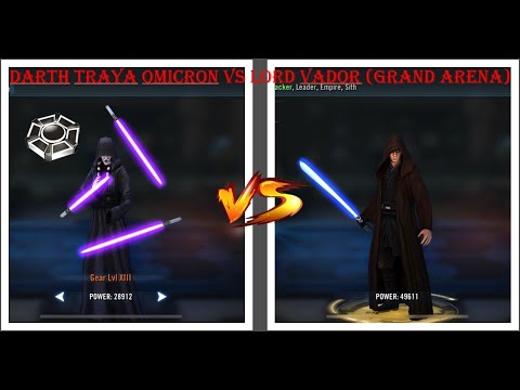 Darth Traya omicron vs Lord Vador in Grand Arena - EASY win!!!