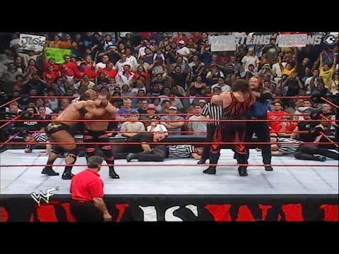 The Rock and The Undertaker vs Kane and Chris Benoit WWE Raw