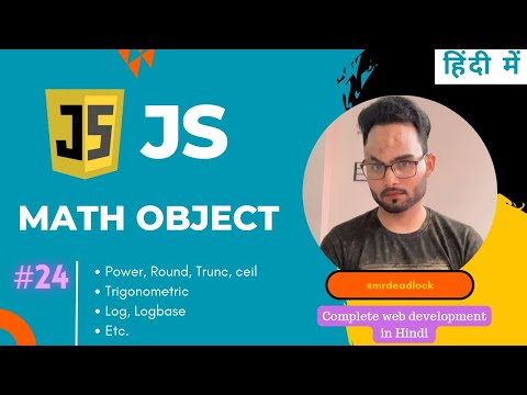 Math Object In Javascript Lecture 24 Webdevelopment Learn Javascript In Hindi Javascript