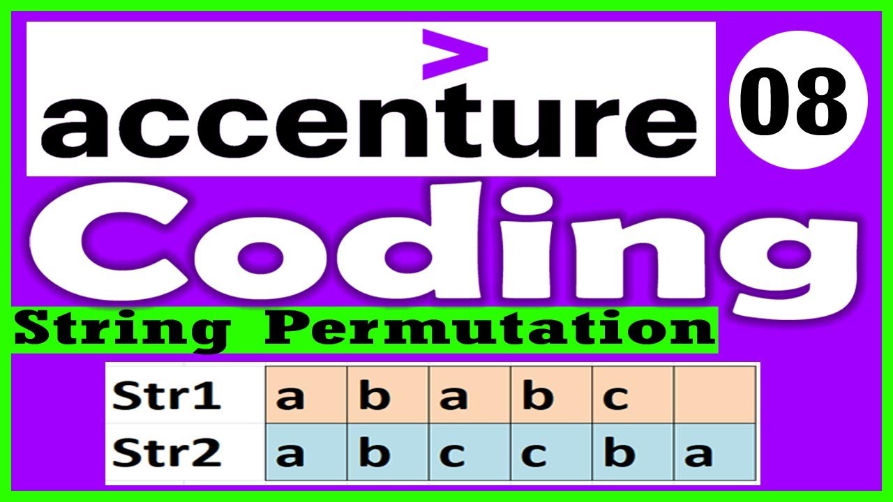8. Accenture Coding Questions 2021 || String Permutation || Fox Tech Academy