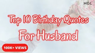 Top 10 Simple Birthday Quotes for Husband - @MagicGiftLab