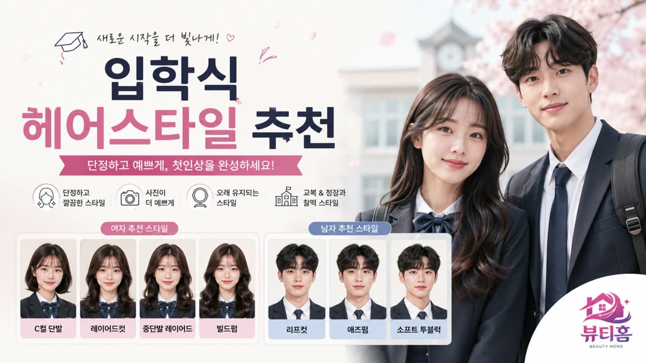 입학식 헤어스타일 추천 첫인상을 빛내는 자연스럽고 단정한 스타일