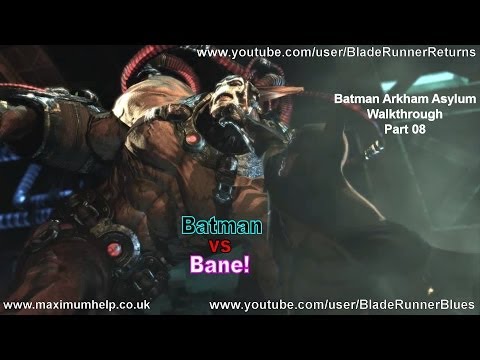 08 Batman vs Bane Boss Fight Best Strategy Hard Difficulty Batman Arkham Asylum Walkthrough PC 1080p