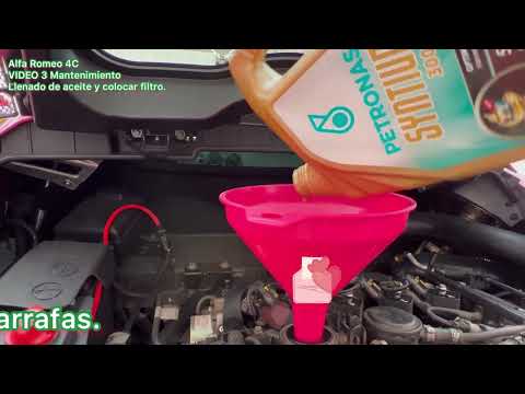 Alfa Romeo 4C VIDEO 3. Filtro de aceite y llenado con reciclaje.