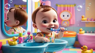 🪥🎶 Brush, Brush, Brush! Tooth Brushing Song for Kids | Catchy Nursery Rhyme for Sparkling Smiles!