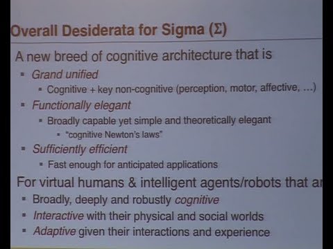 AGI-13 Paul Rosenbloom - Modeling Two-Player Games in the Sigma Graphical Cognitive Architecture