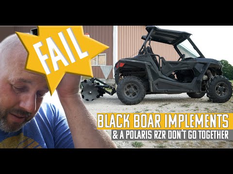 Black Boar ATV Implement setup, overview & Polaris RZR test FAIL