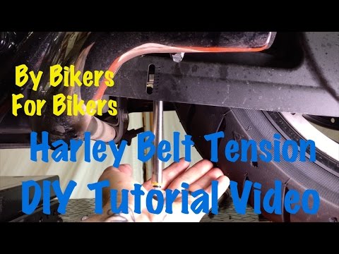 Check & Adjust Harley Davidson Secondary Final Drive Belt Tension & Deflection