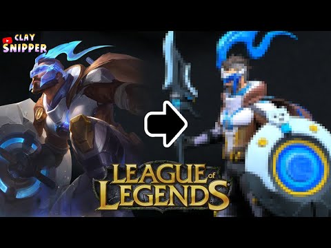 League of Legends NEW SKIN " Pulsefire Pantheon "  Clay art tutorial !