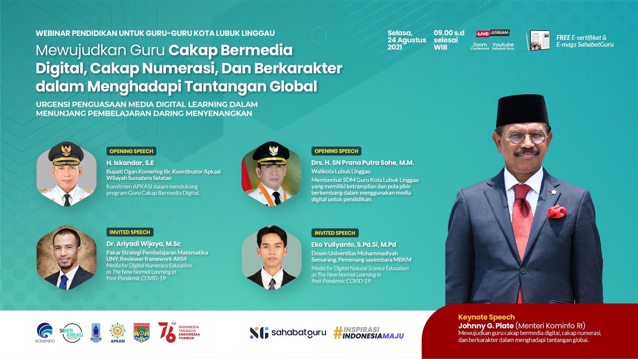 WEBINAR PENDIDIKAN: Kota Lubuk Linggau & SahabatGuru 2021