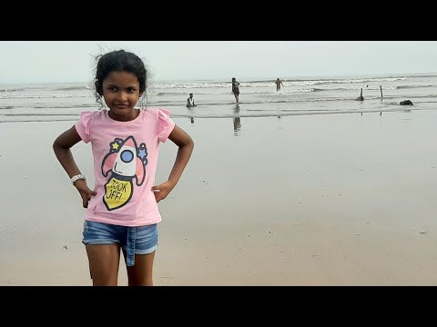 Samayra at Tajpur Sea Beach live Part 1 #cute #video #youtube #samayra #travel #cutebaby #beach