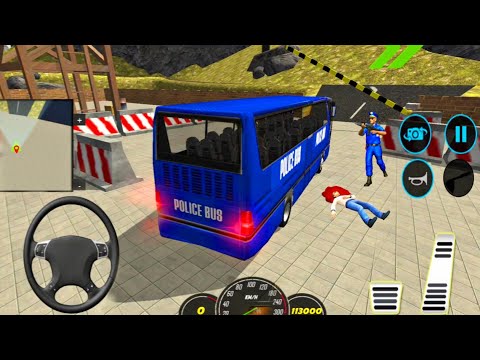 US Police Coach Bus Mountain Driving Simulator - Android Gameplay