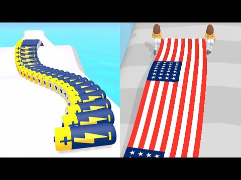 Battery Run VS Flag Painters Android iOS Gameplay