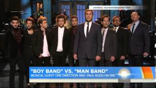 Boy band' vs  'man band' on SNL