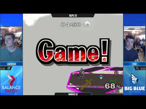 NGPU 26 SSBM - Dimension (Red Marth) vs. Tonic (Default Marth) - Melee WR2
