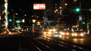 preview picture of video '土佐電気鉄道600形 堀詰～大橋通 Kochi City Streetcar at Night'