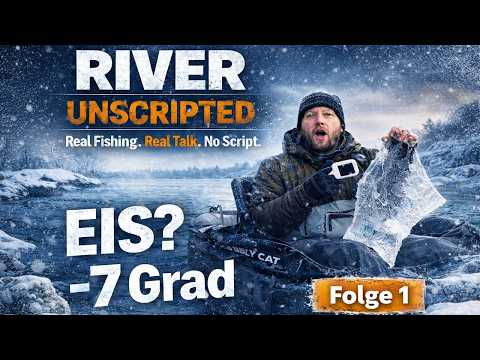 Carp fishing on the river at -7 degrees ❄️ Ice & belly boat | River Unscripted (2026)