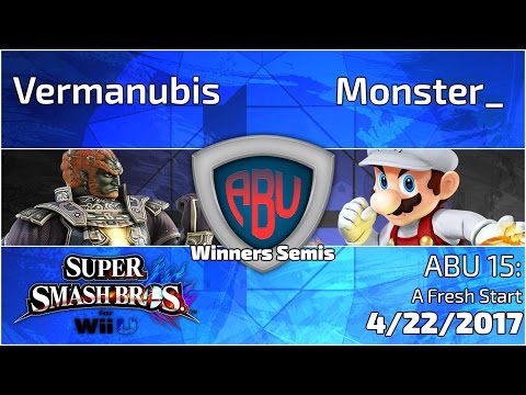 ABU 15: Vermanubis (Ganon) vs. Monster_ (Mario)  - SSB4 Singles Winners Semis