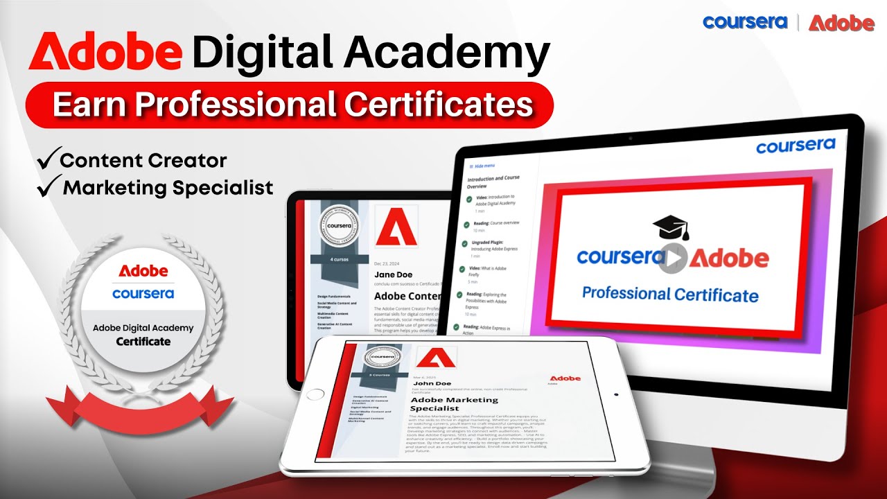 Adobe Digital Academy | Earn Adobe Certificates on Coursera