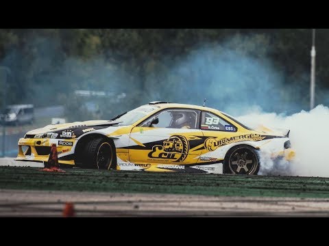 700HP Nissan S14 2JZ w/ Anti-Lag Drifting + CRASH – Benediktas Čirba | HUNGARIAN DRIFT GP 2017