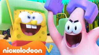 SpongeBob's Best Camper Moments at Kamp Koral ⛺️ | 60 Minutes | Nicktoons
