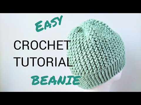 Easy Crochet Tutorial Beanie / Free Crochet Pattern/Step by Step
