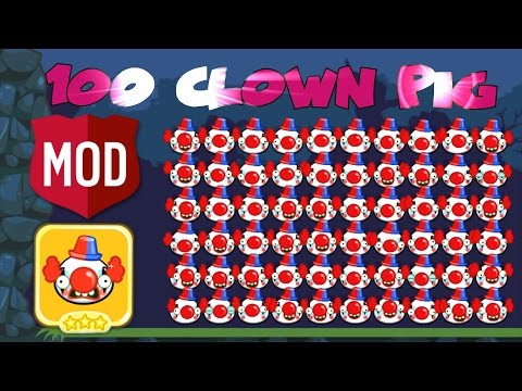 Bad Piggies: 100 x CLOWN PIG | Funny Inventions #17 #LitttlePiggies