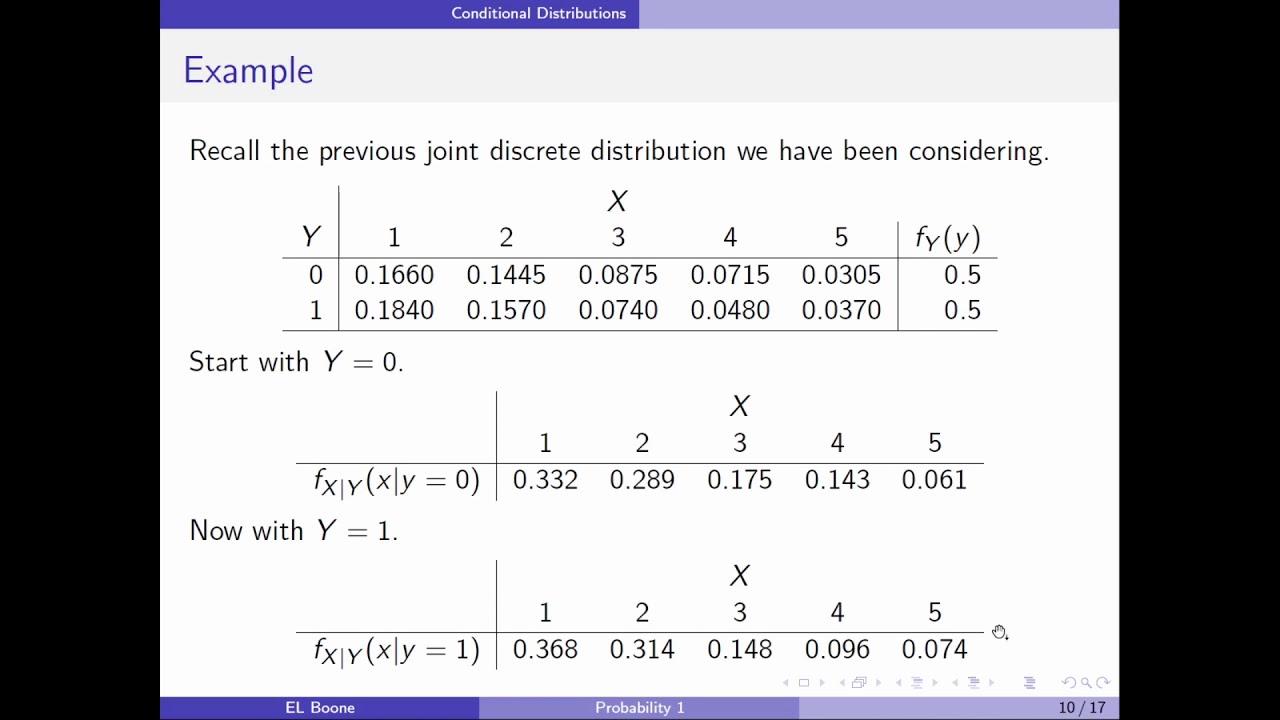 Data Science 1 - Probability 45 - Conditional Distributions