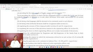 JUDICIARY (Registration Act) Registration Act (topic- Parts 7,8,9,11)