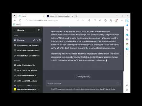 ChatGPT Spirituality ACIM Lesson 279 - Creation’s freedom promises my own