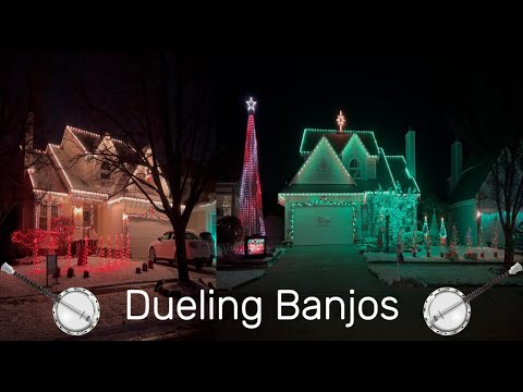 Christmas Light Show Dueling Jingle Bells!